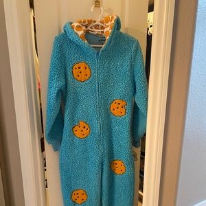 Cookie Monster hooded onesie